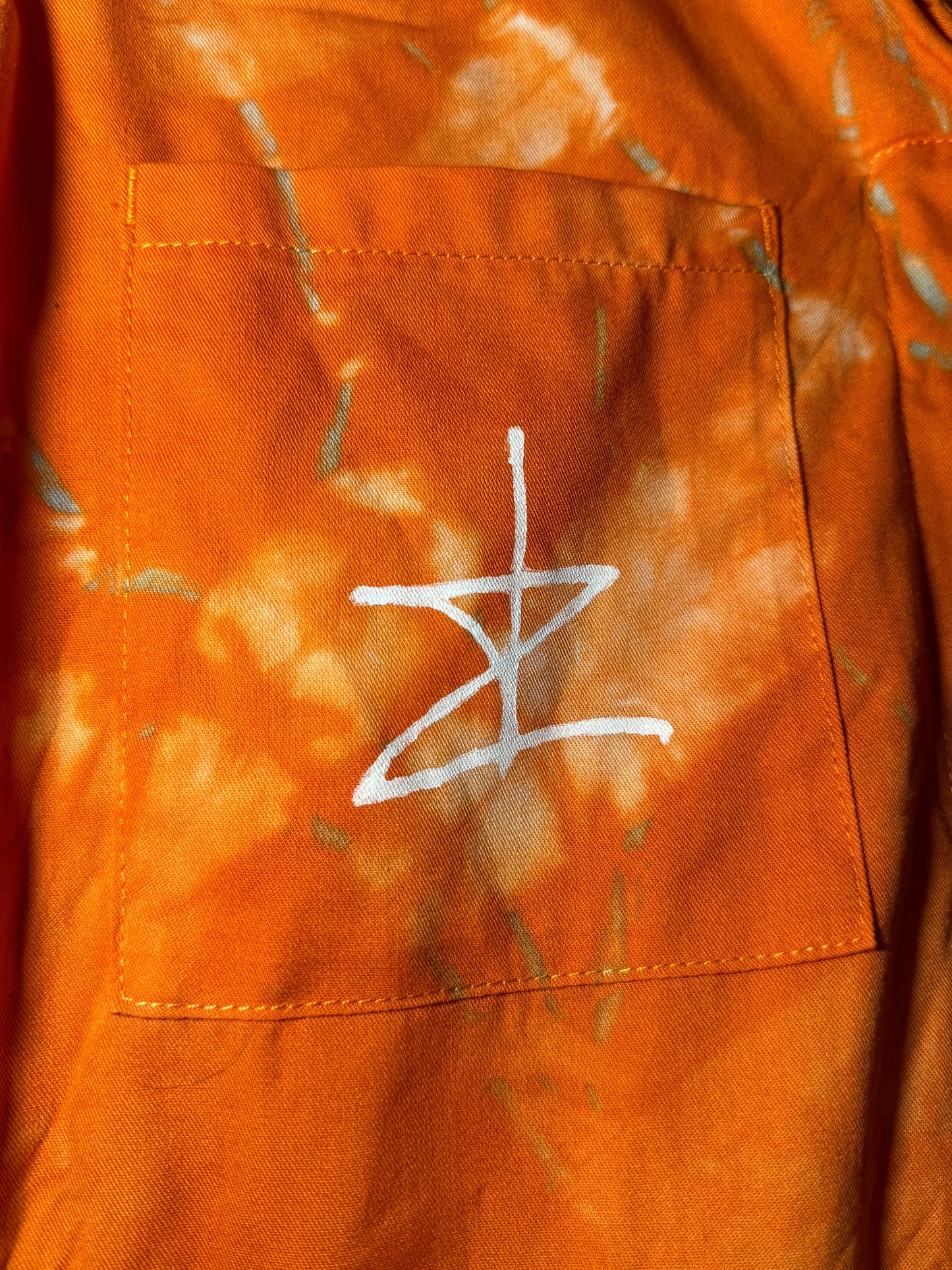 "psychosis (Acoustic)" Orange Tie Dye Jumpsuit