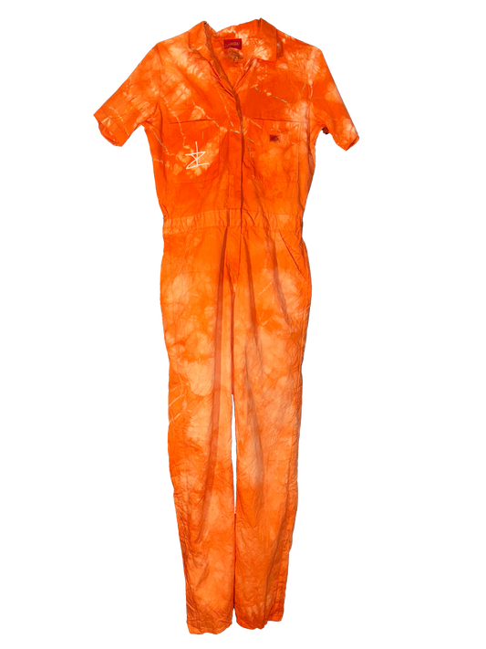 "psychosis (Acoustic)" Orange Tie Dye Jumpsuit